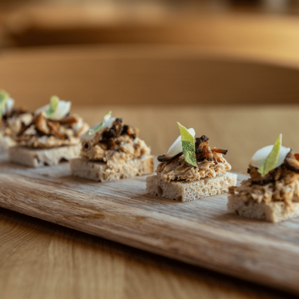 Tapas s trhaným masem